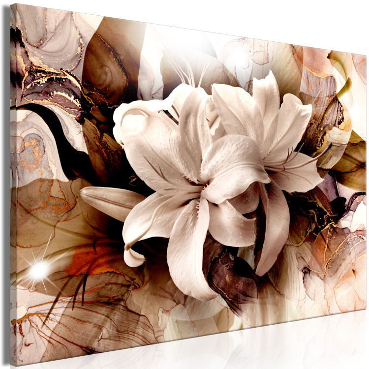Canvas Print Flower Abstraction (1-piece) - lily petals in a fashionable aesthetic 143856 additionalImage 2