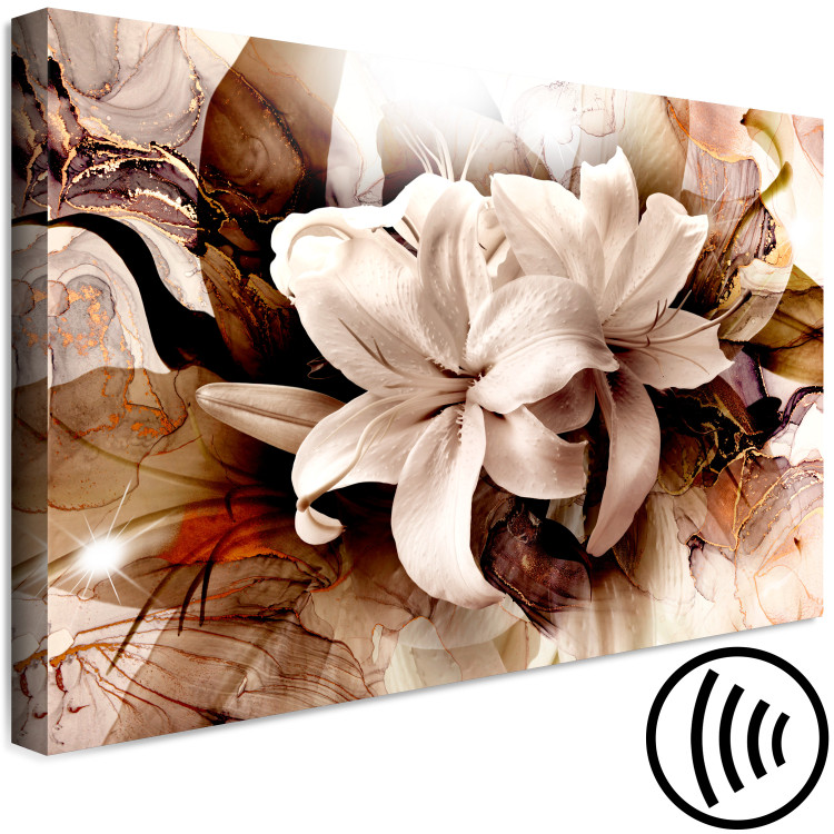 Canvas Print Flower Abstraction (1-piece) - lily petals in a fashionable aesthetic 143856 additionalImage 6