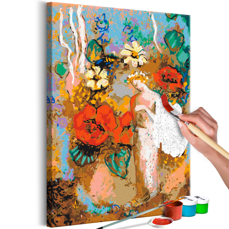 Paint by Number Kit Magic Moment - A White Figure Staring at Large Red Poppies 146556 additionalImage 3