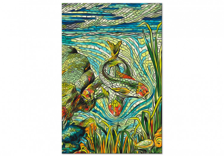 Paint by Number Kit In the Current - Mosaic Fish in the Rushes and Overcast Sky 148456 additionalImage 3