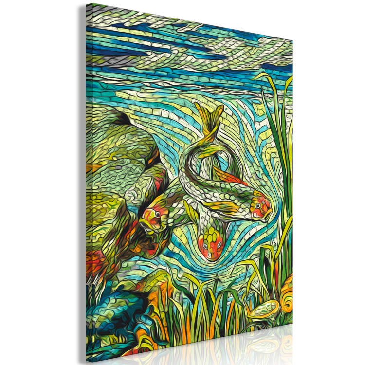 Paint by Number Kit In the Current - Mosaic Fish in the Rushes and Overcast Sky 148456 additionalImage 6