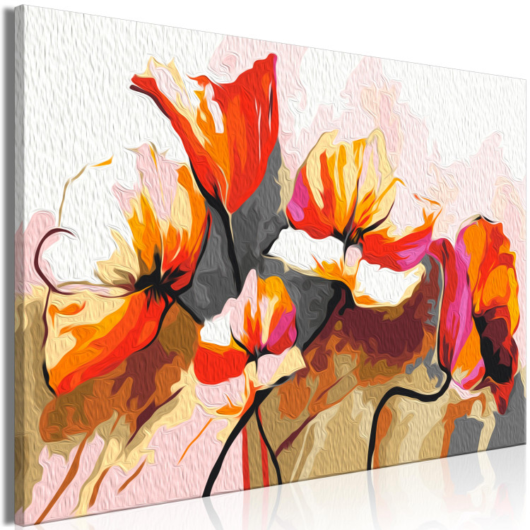 Paint by Number Kit Euphoria of Colors - Flaming Colors of Flowers Against a Clear Sky 149756 additionalImage 3