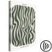 Canvas Green Stripes - Wavy Irregular Shapes With a Signature 150056 additionalThumb 6