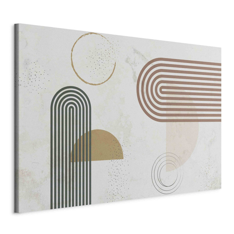 Canvas Harmonious Shapes - Abstract With Figures in Muted Colors 151256 additionalImage 2