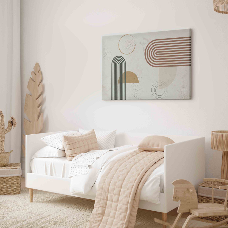 Canvas Harmonious Shapes - Abstract With Figures in Muted Colors 151256 additionalImage 4