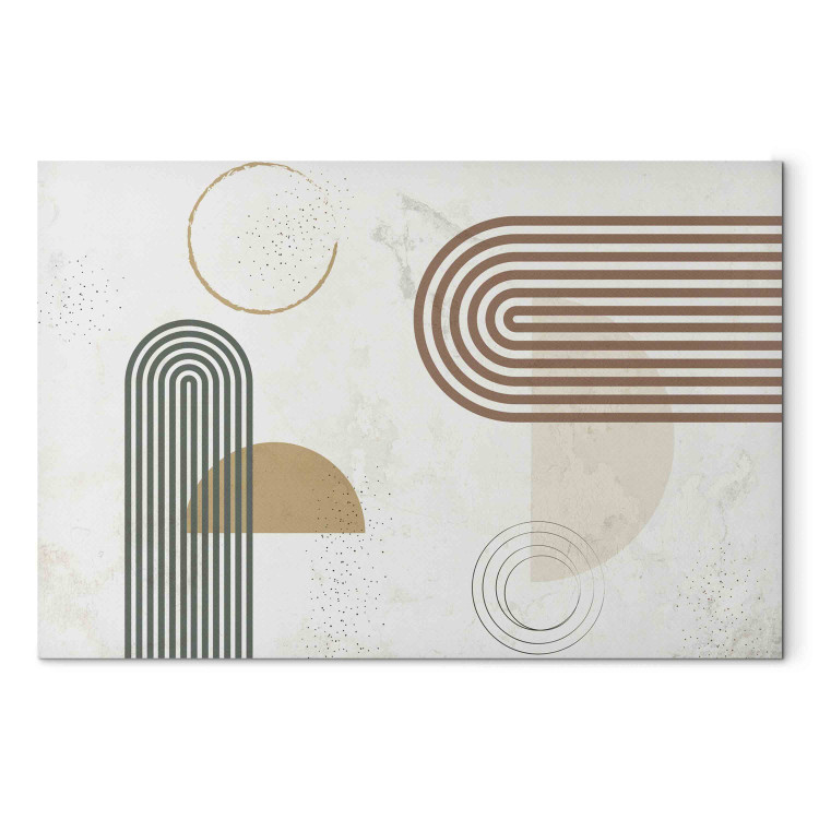 Canvas Harmonious Shapes - Abstract With Figures in Muted Colors 151256 additionalImage 7