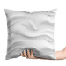 Decorative Velor Pillow White Waves - Minimalist Composition With Organic Shapes 151356 additionalThumb 3