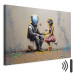 Canvas Art Print Meeting AI - Futuristic Colorful Graffiti in the Style of Banksy 151756 additionalThumb 8