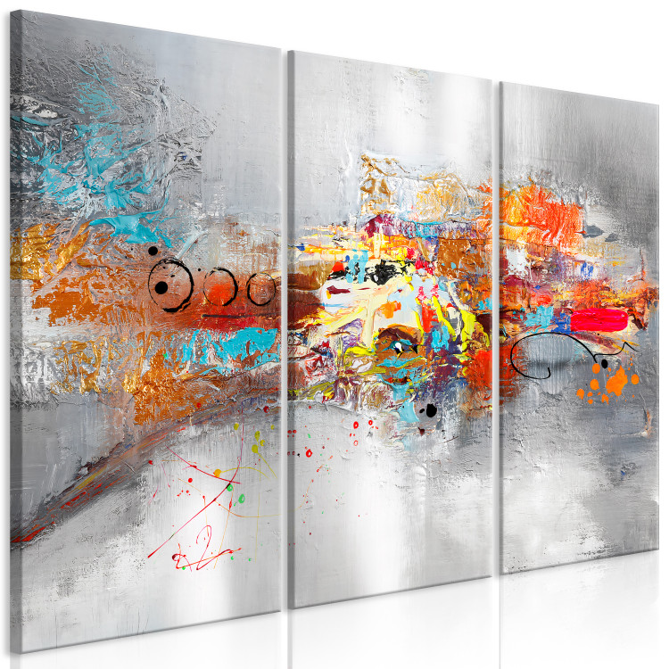 Canvas Colorful Abstraction - Painting Expression in Vivid Colors 152056 additionalImage 2