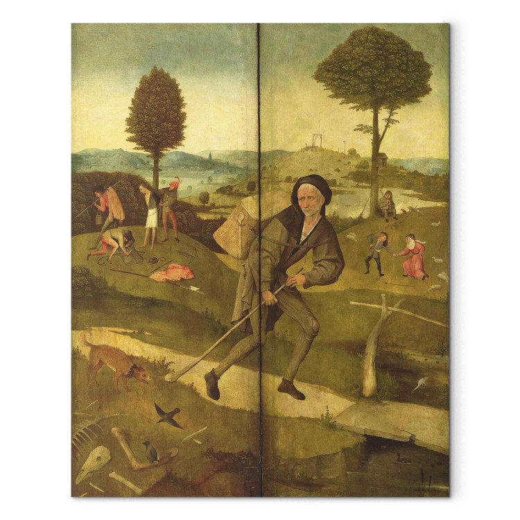 Reproduction Painting The Haywain, with panels closed showing Everyman walking the Path of Life 152456