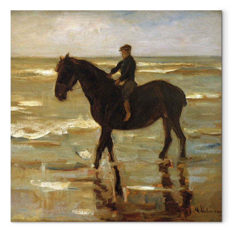 Art Reproduction Reitender Junge am Strande-dickes Pferd 154056
