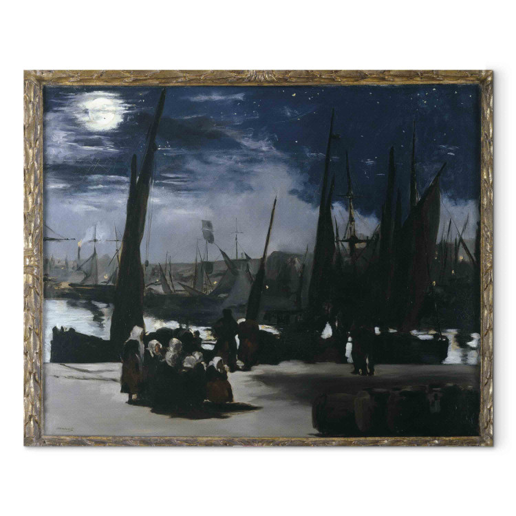 Art Reproduction Clair de lune sur le port de Boulogne 154256