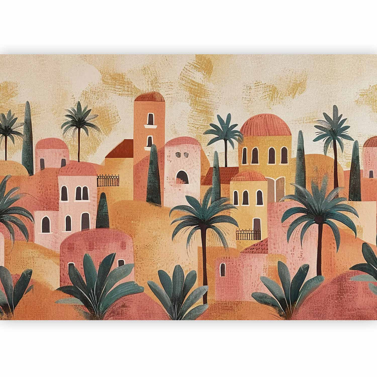 Photo Wallpaper Town Among Palm Trees - Landscape With Terracotta Houses 159456 additionalImage 5