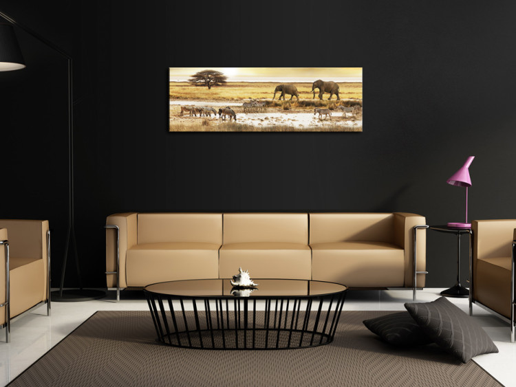 Canvas Art Print Africa: at the waterhole 58556 additionalImage 3