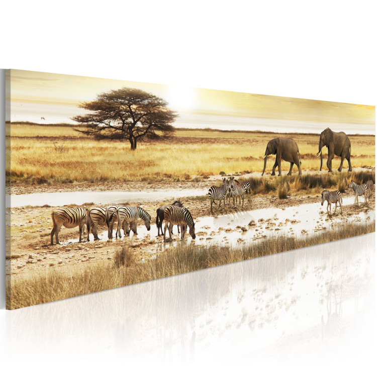 Canvas Art Print Africa: at the waterhole 58556 additionalImage 2