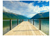 Photo Wallpaper Mountain lake bridge 60256