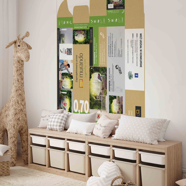 Wall Mural Our Corner - Imaginary Landscape with Green Forest and Owl in the Center 60556 additionalImage 5