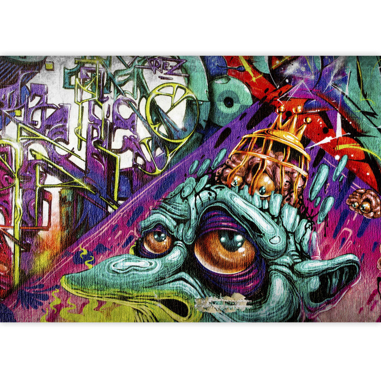 Wall Mural Street art - colourful graffiti in purple with goblin figure 92256 additionalImage 3