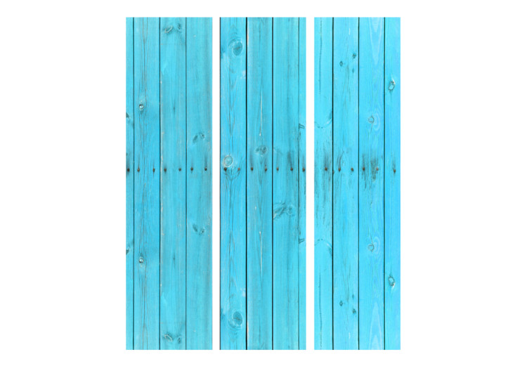 Room Divider Blue Planks - light texture with blue wooden planks 95256 additionalImage 3