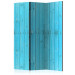 Room Divider Blue Planks - light texture with blue wooden planks 95256