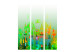 Room Divider Abstract City - abstract architecture with green figures 95356 additionalThumb 3