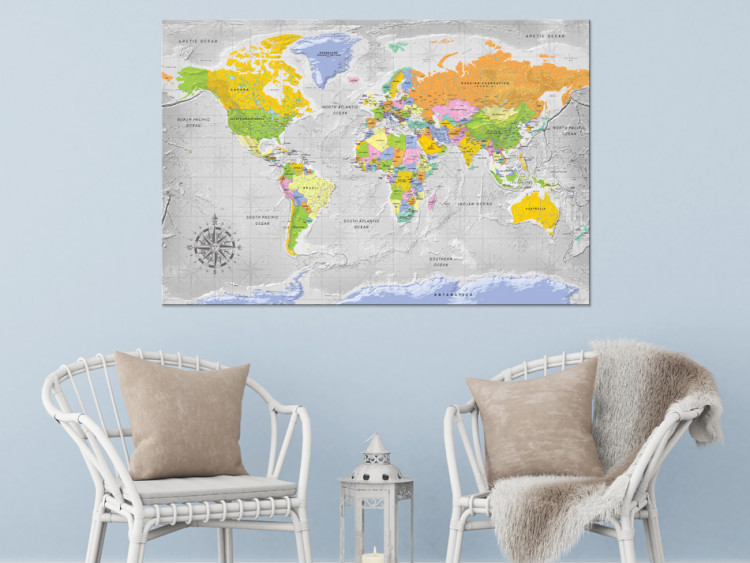 Decorative Pinboard World Map: Wind Rose [Cork Map] 95956 additionalImage 4