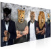 Canvas Art Print Different Faces (1-part) Wide - Street Art of People as Animals 107566 additionalThumb 2