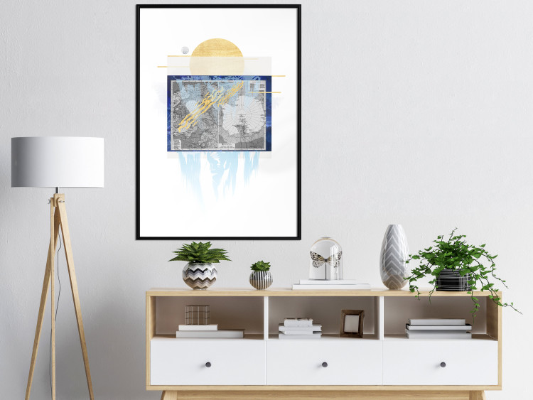 Poster Antarctica - abstract composition with a map of the land of eternal snow 116666 additionalImage 5