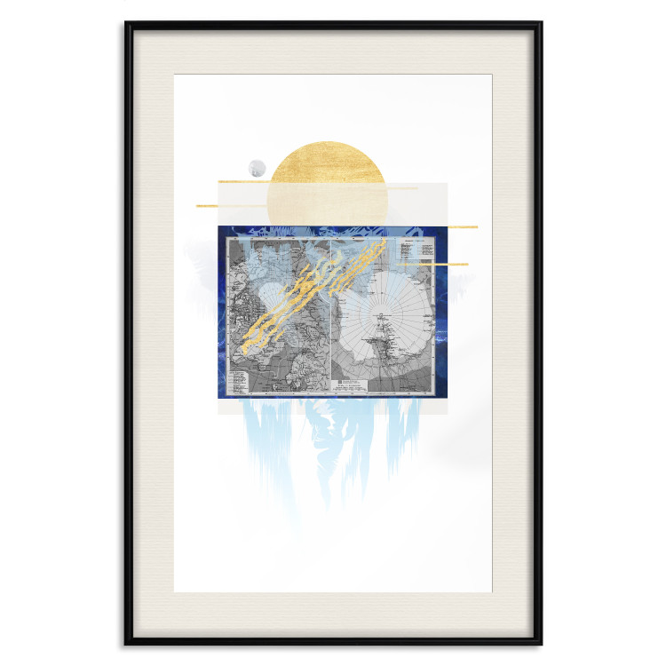 Poster Antarctica - abstract composition with a map of the land of eternal snow 116666 additionalImage 17