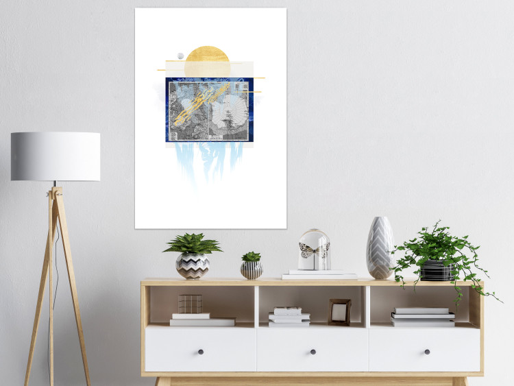 Poster Antarctica - abstract composition with a map of the land of eternal snow 116666 additionalImage 2