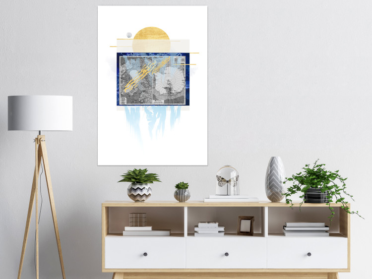 Poster Antarctica - abstract composition with a map of the land of eternal snow 116666 additionalImage 17