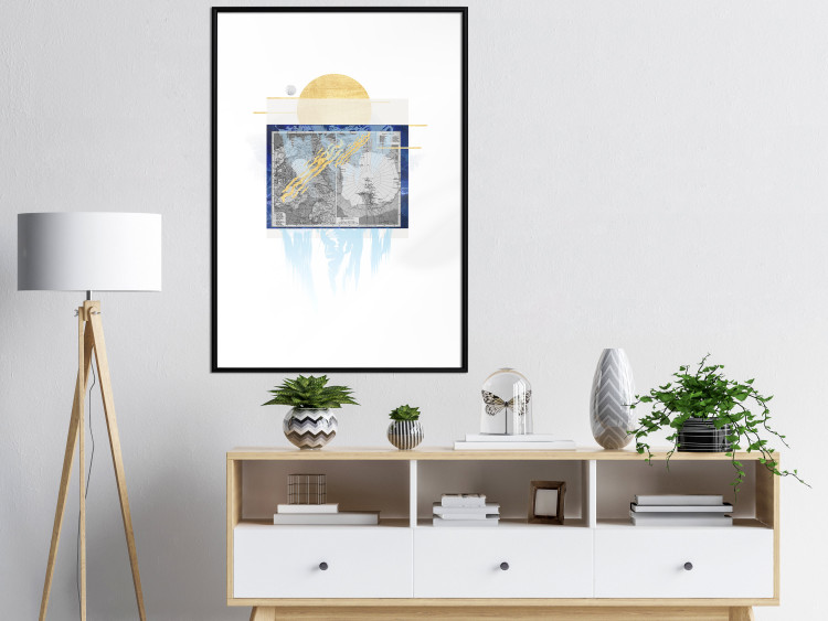 Poster Antarctica - abstract composition with a map of the land of eternal snow 116666 additionalImage 4