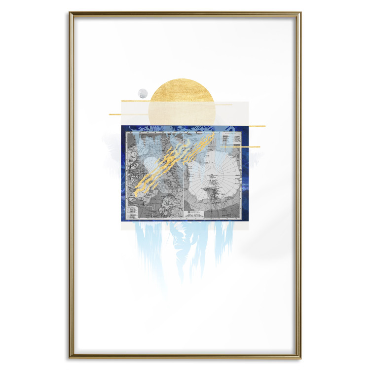 Poster Antarctica - abstract composition with a map of the land of eternal snow 116666 additionalImage 18