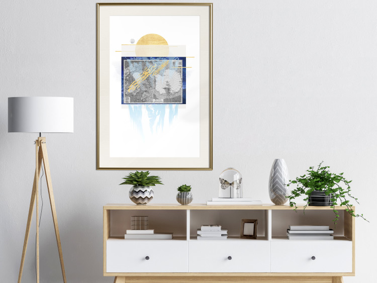 Poster Antarctica - abstract composition with a map of the land of eternal snow 116666 additionalImage 23