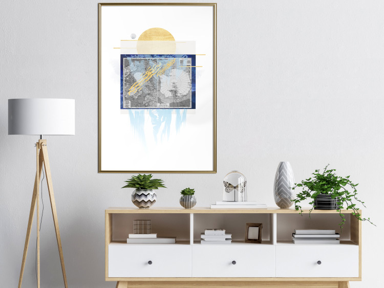 Poster Antarctica - abstract composition with a map of the land of eternal snow 116666 additionalImage 5