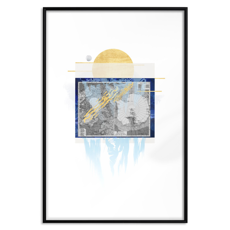 Poster Antarctica - abstract composition with a map of the land of eternal snow 116666 additionalImage 19