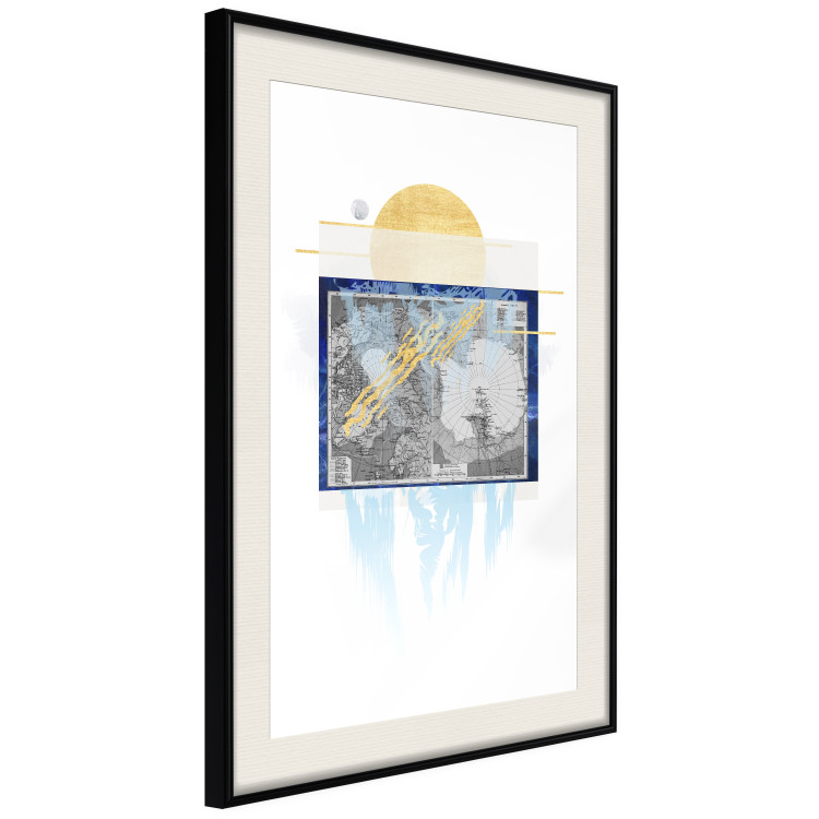 Poster Antarctica - abstract composition with a map of the land of eternal snow 116666 additionalImage 3