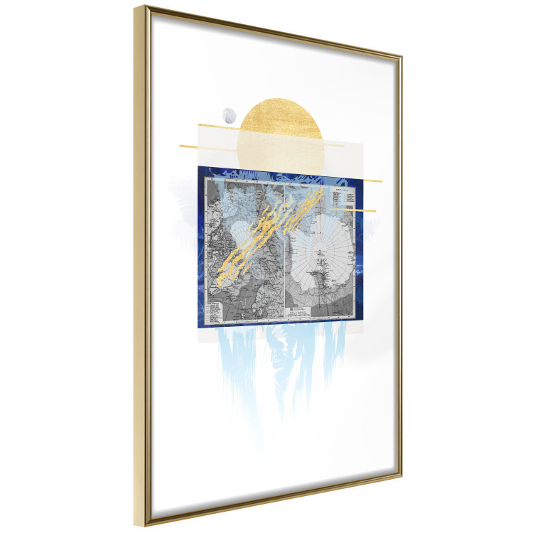 Poster Antarctica - abstract composition with a map of the land of eternal snow 116666 additionalImage 12