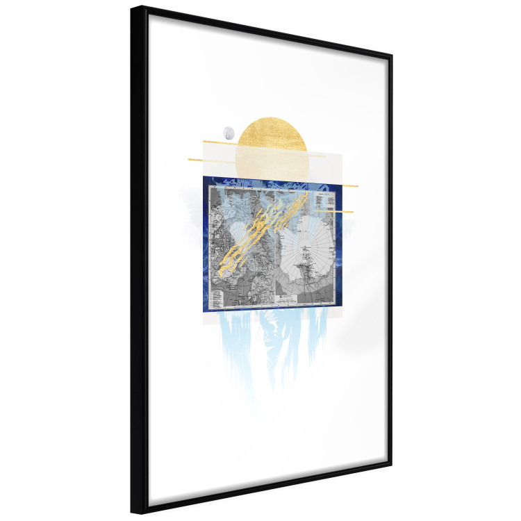 Poster Antarctica - abstract composition with a map of the land of eternal snow 116666 additionalImage 11