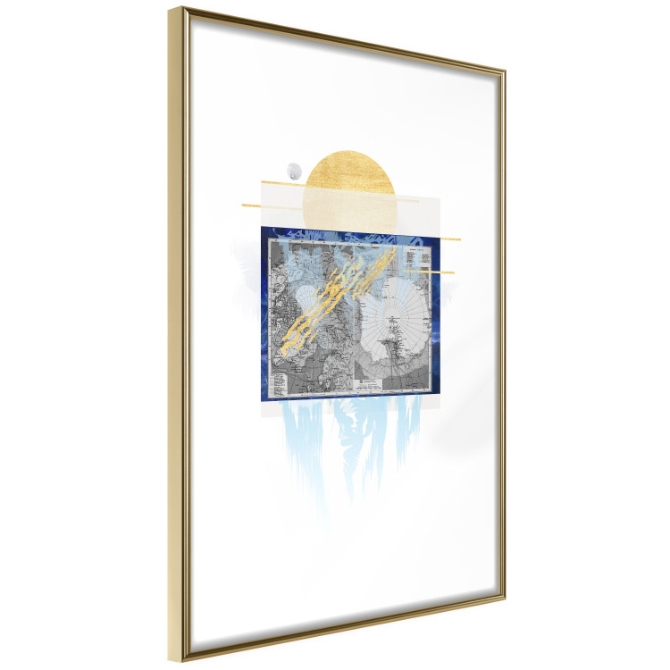 Poster Antarctica - abstract composition with a map of the land of eternal snow 116666 additionalImage 6
