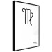 Wall Poster Virgo - simple black and white composition with zodiac sign and text 117066 additionalThumb 12