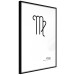 Wall Poster Virgo - simple black and white composition with zodiac sign and text 117066 additionalThumb 11