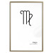 Wall Poster Virgo - simple black and white composition with zodiac sign and text 117066 additionalThumb 16