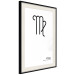 Wall Poster Virgo - simple black and white composition with zodiac sign and text 117066 additionalThumb 3