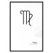 Wall Poster Virgo - simple black and white composition with zodiac sign and text 117066 additionalThumb 15