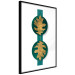 Wall Poster Green Wealth - emerald elements and golden leaves on white 117566 additionalThumb 11