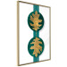 Wall Poster Green Wealth - emerald elements and golden leaves on white 117566 additionalThumb 12