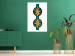 Wall Poster Green Wealth - emerald elements and golden leaves on white 117566 additionalThumb 2