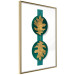 Wall Poster Green Wealth - emerald elements and golden leaves on white 117566 additionalThumb 6