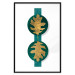 Wall Poster Green Wealth - emerald elements and golden leaves on white 117566 additionalThumb 15
